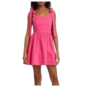 Jonathan Simkhai Kammy Tie-Strap Mini Fit-and-Flare Silhouette Dress NWT Size 0